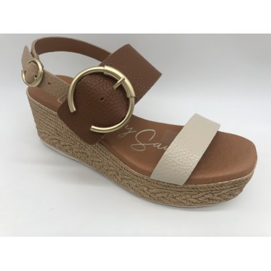 CUÑA OH! MY SANDALS COMBINADA CAMEL