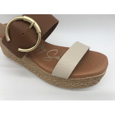 CUÑA OH! MY SANDALS COMBINADA CAMEL