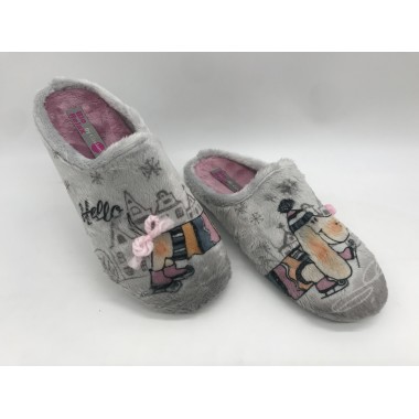 ZAPATILLA BIORELAX PERRO NIEBLA-MALVA