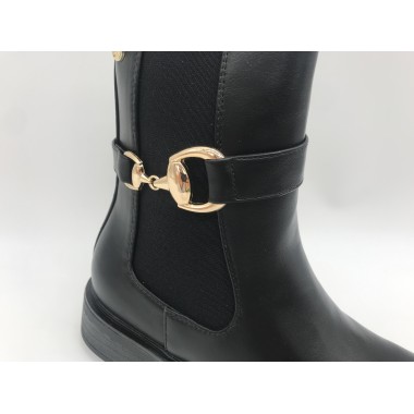 BOTIN ETIKA HEBILLA NEGRO