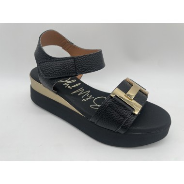 SANDALIA OH!! MY SANDALS PLATAFORMA  HEBILLA NEGRO