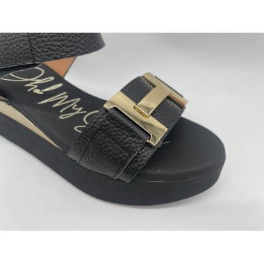 SANDALIA OH!! MY SANDALS PLATAFORMA  HEBILLA NEGRO