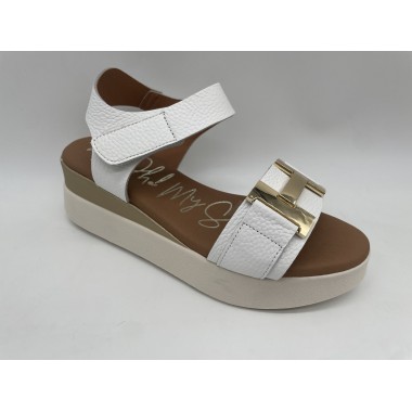 SANDALIA OH!! MY SANDALS PLATAFORMA  HEBILLA BLANCO