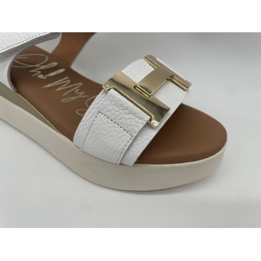 SANDALIA OH!! MY SANDALS PLATAFORMA  HEBILLA BLANCO