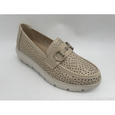MOCASIN AMARPIES CALADO PLATINO