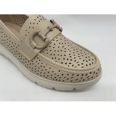 MOCASIN AMARPIES CALADO PLATINO