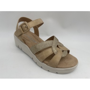 SANDALIA AMARPIES CRUZADA TAUPE