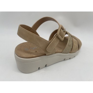 SANDALIA AMARPIES CRUZADA TAUPE