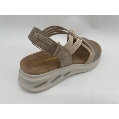 SANDALIA AMARPIES CRUZADA TAUPE