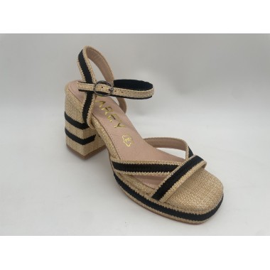 SANDALIA  AZAREY RAFIA BEIG-NEGRO