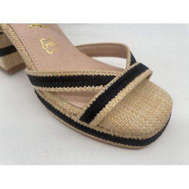 SANDALIA  AZAREY RAFIA BEIG-NEGRO