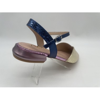 ZAPATO AZAREY METALIZADO ORO-MULTI