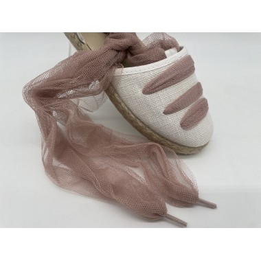 ALPARGATA CHUCHES LINO BLANCO/ROSA