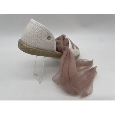 ALPARGATA CHUCHES LINO BLANCO/ROSA