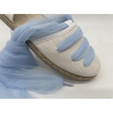 ALPARGATA CHUCHES LINO BLANCO/AZUL