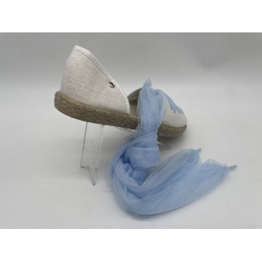 ALPARGATA CHUCHES LINO BLANCO/AZUL
