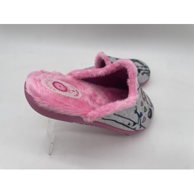 ZAPATILLA ALCALDE CAPERUCITA GRIS-ROSA