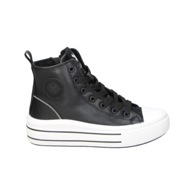 BOTA XTI PLAT. CORDONES NEGRO