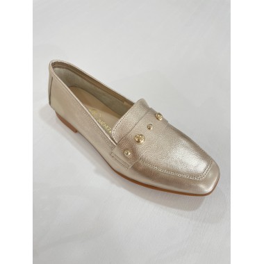 MOCASIN CAYETANO G. METALIZADO ORO