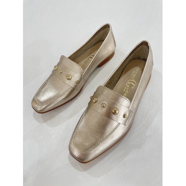 MOCASIN CAYETANO G. METALIZADO ORO