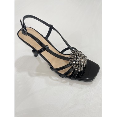 SANDALIA CAYETANO G. FLOR NEGRO