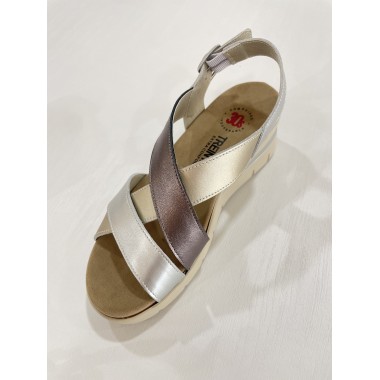 SANDALIA 30´S COMBINADA PLOMO