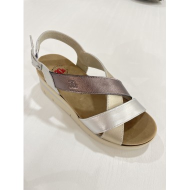 SANDALIA 30´S COMBINADA PLOMO