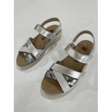 SANDALIA 30´S PRINT PLATA