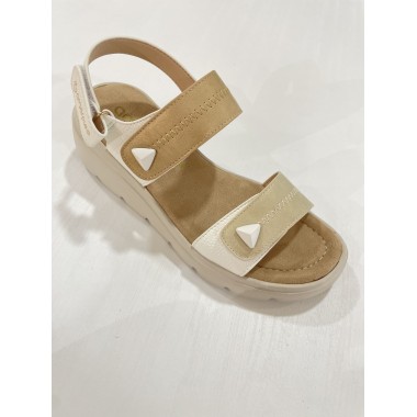 SANDALIA AMARPIES VELCRO TAUPE