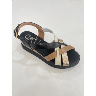 SANDALIA OH!! MY SANDALS COMBINADA NEGRO
