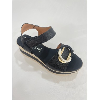 SANDALIA OH!! MY SANDALS PLANA ADORNO NEGRO