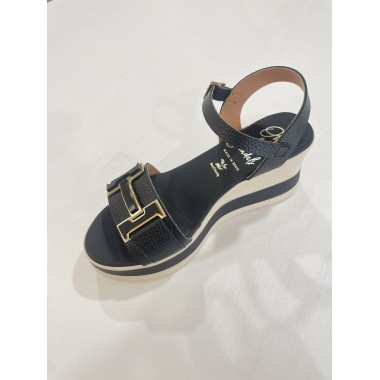 SANDALIA OH!! MY SANDALS CUÑA ADORNO NEGRO