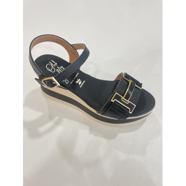 SANDALIA OH!! MY SANDALS CUÑA ADORNO NEGRO