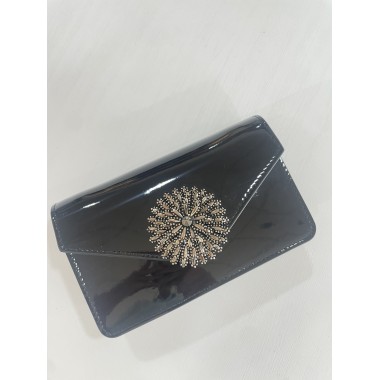 BOLSO CAYETANO G. FLOR NEGRO