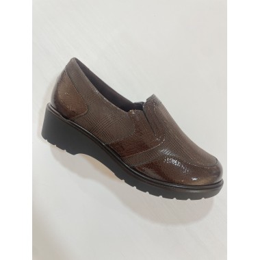 MOCASIN PITILLOS ELASTICO MARRON